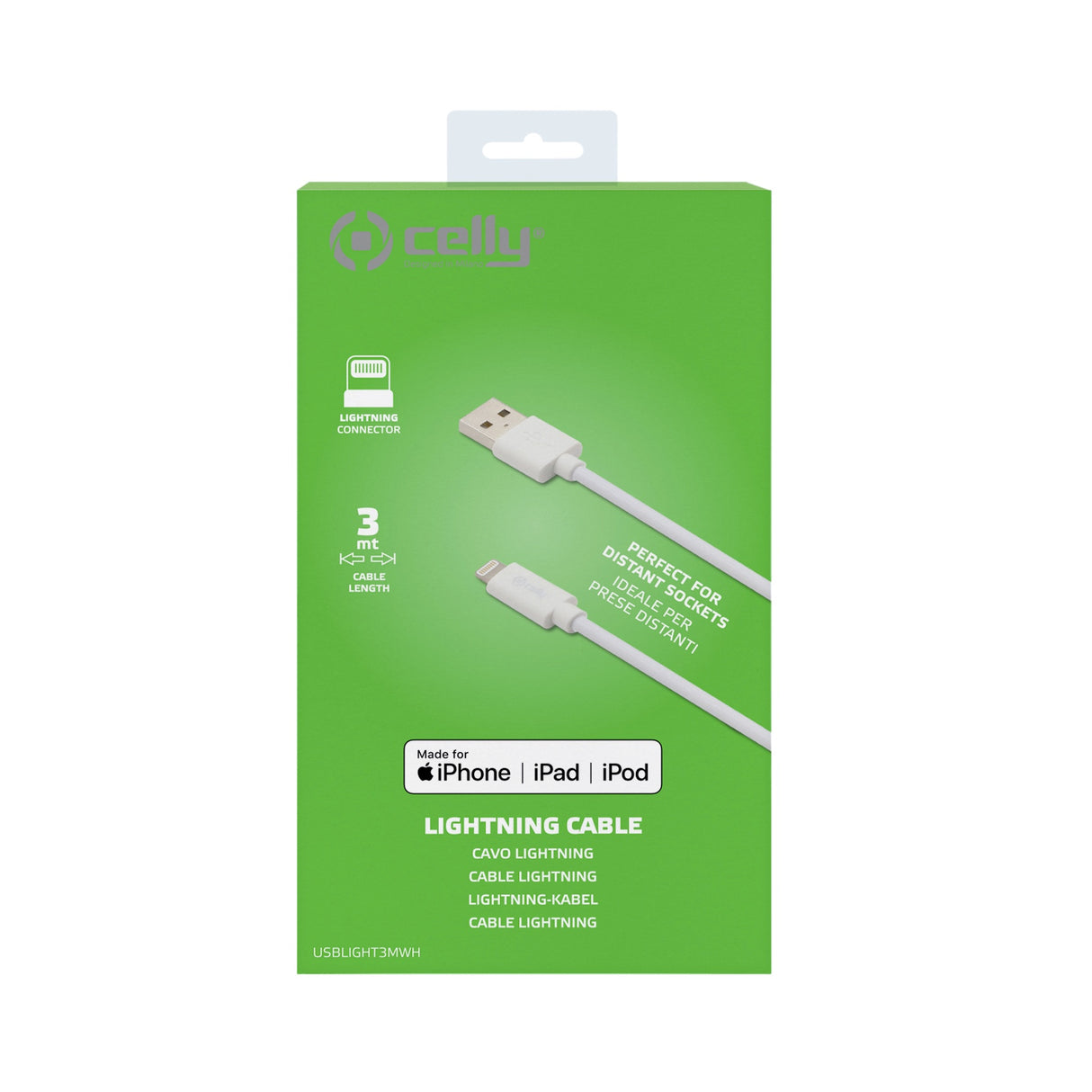 Celly Lightning kabel voor iPhone en iPad - ReparatieCenter.nl