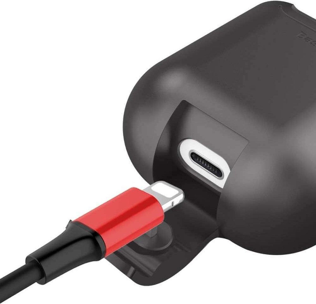 Baseus Case Wireless Charger Apple Airpods Zwart - reparatiecenter.nl