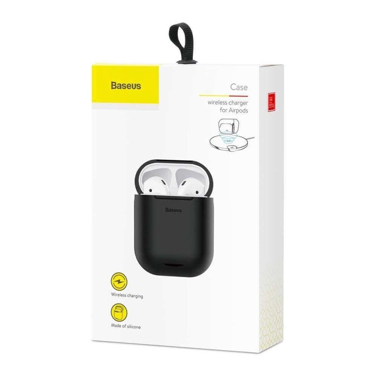 Baseus Case Wireless Charger Apple Airpods Zwart - reparatiecenter.nl