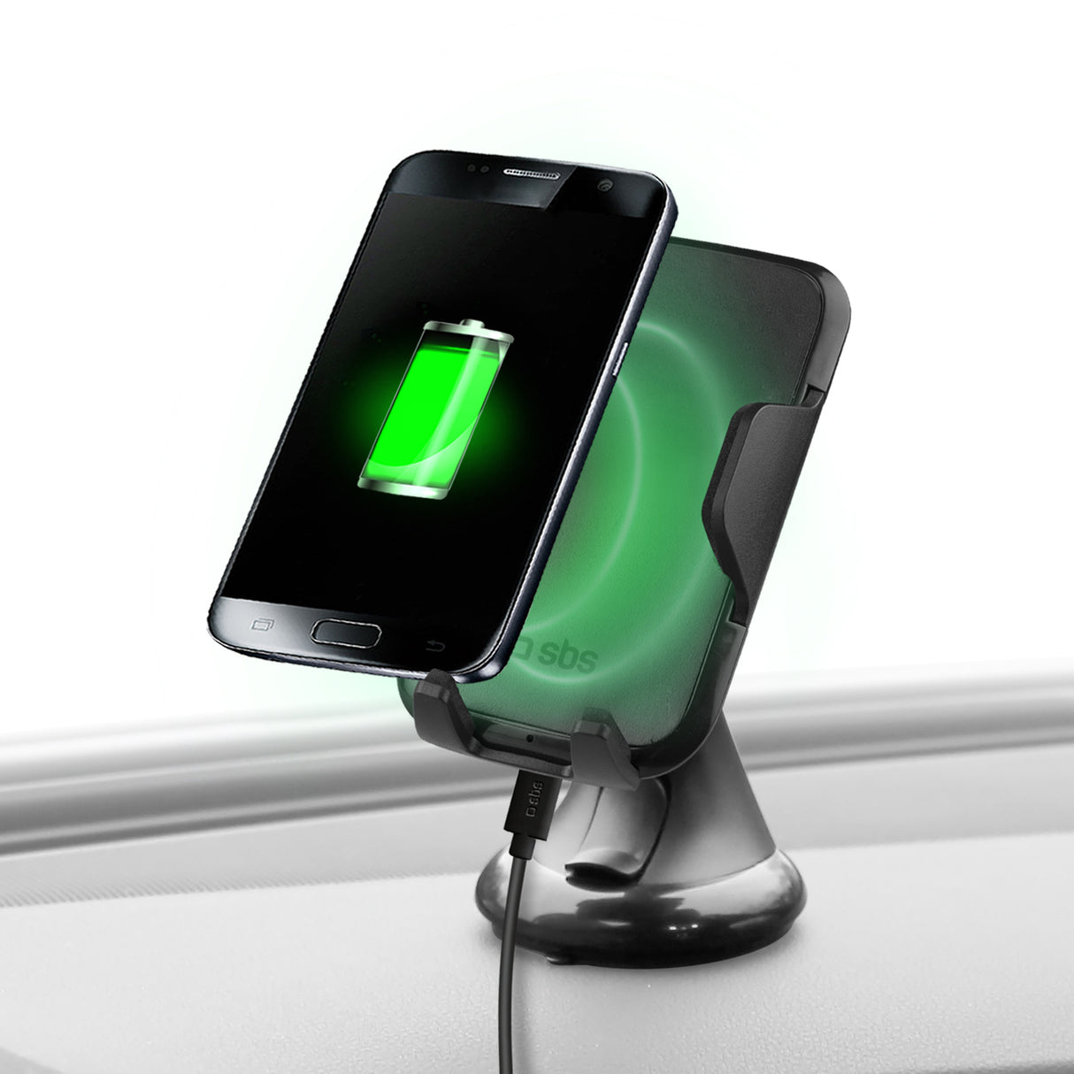 SBS Car Holder Dashboard Wireless Car Charger 10W - tot 6.5 inch - ReparatieCenter.nl