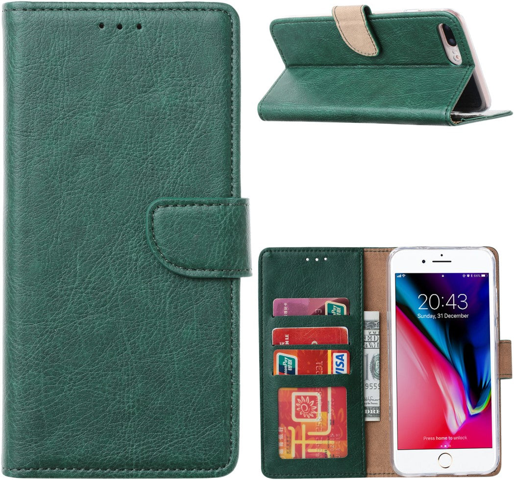 Mobicase Book Case iPhone 7 / 8 Plus - Groen - ReparatieCenter.nl