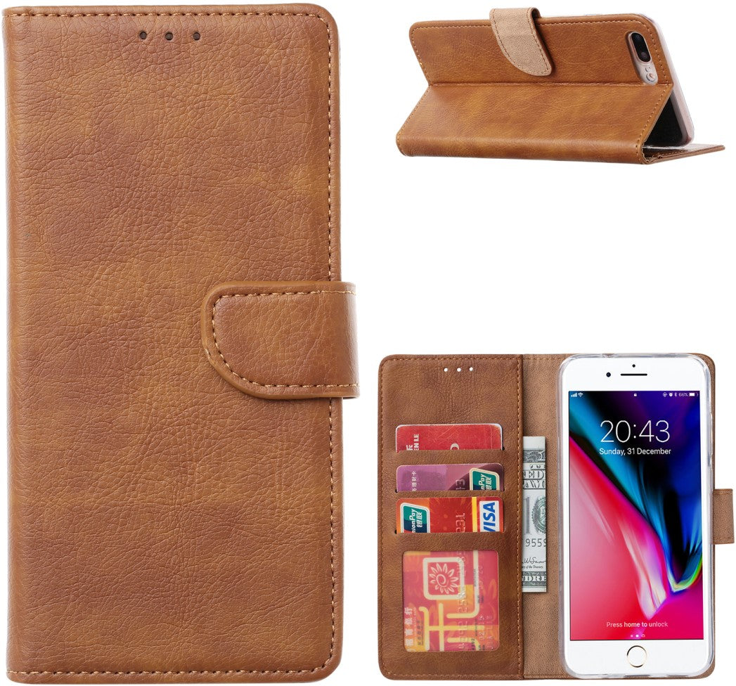 Mobicase Book Case iPhone 7 / 8 Plus - Bruin - ReparatieCenter.nl