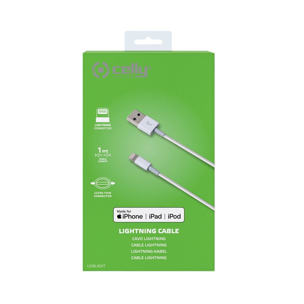 Celly Lightning kabel voor iPhone en iPad