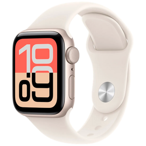 Apple Watch SE 3 40mm Goud (Beige Rubberen Band S/M) - ReparatieCenter.nl