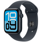 Apple Watch SE 3 44mm Donkerblauw (Donkerblauwe Rubberen Band M/L) - ReparatieCenter.nl