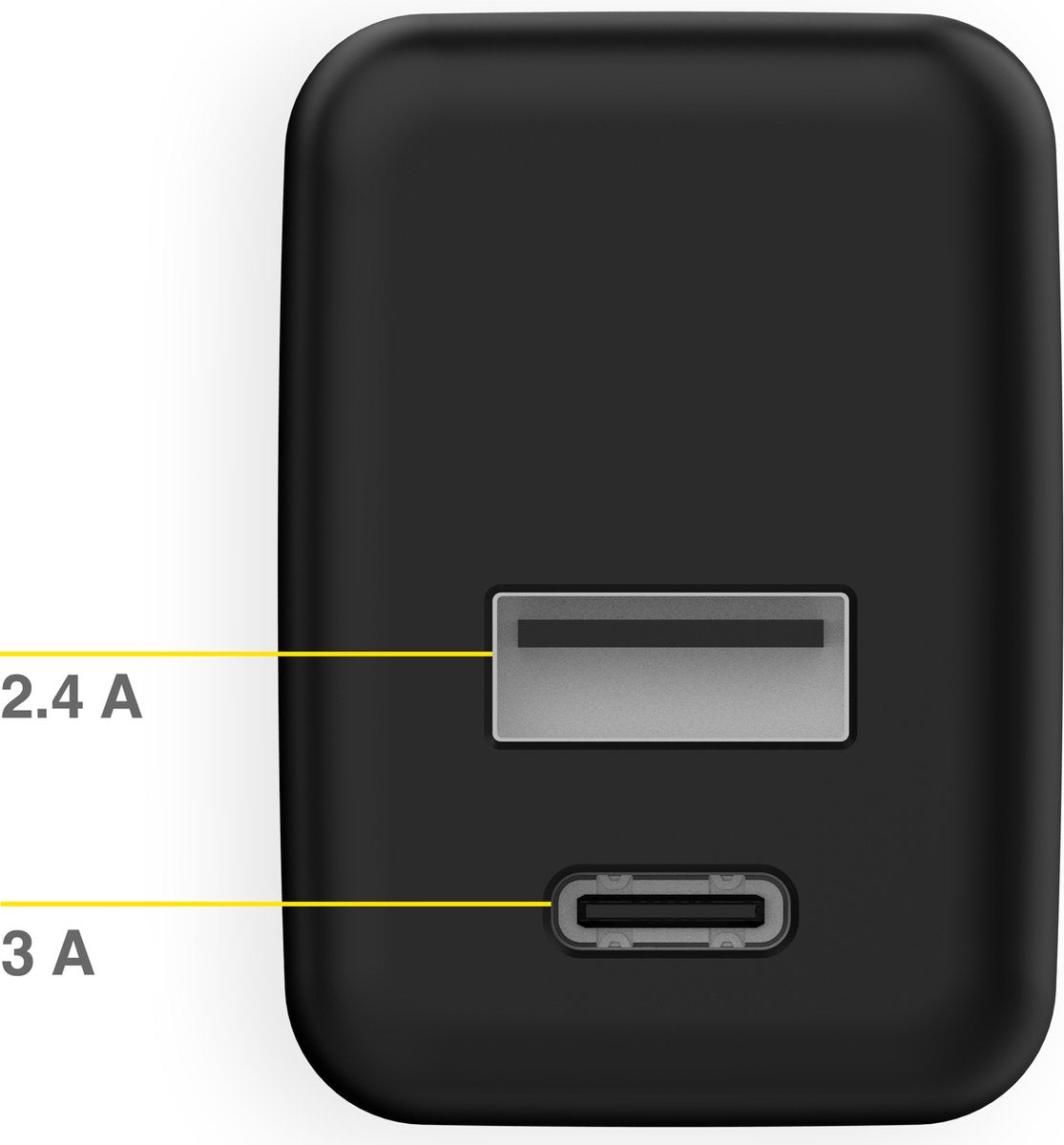 Accezz Wall Charger 20W Dual - USB-A en USB-C - ReparatieCenter.nl