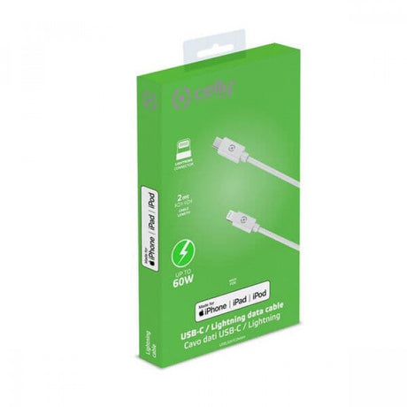Celly USB-C to Lightning 2m Wit - ReparatieCenter.nl